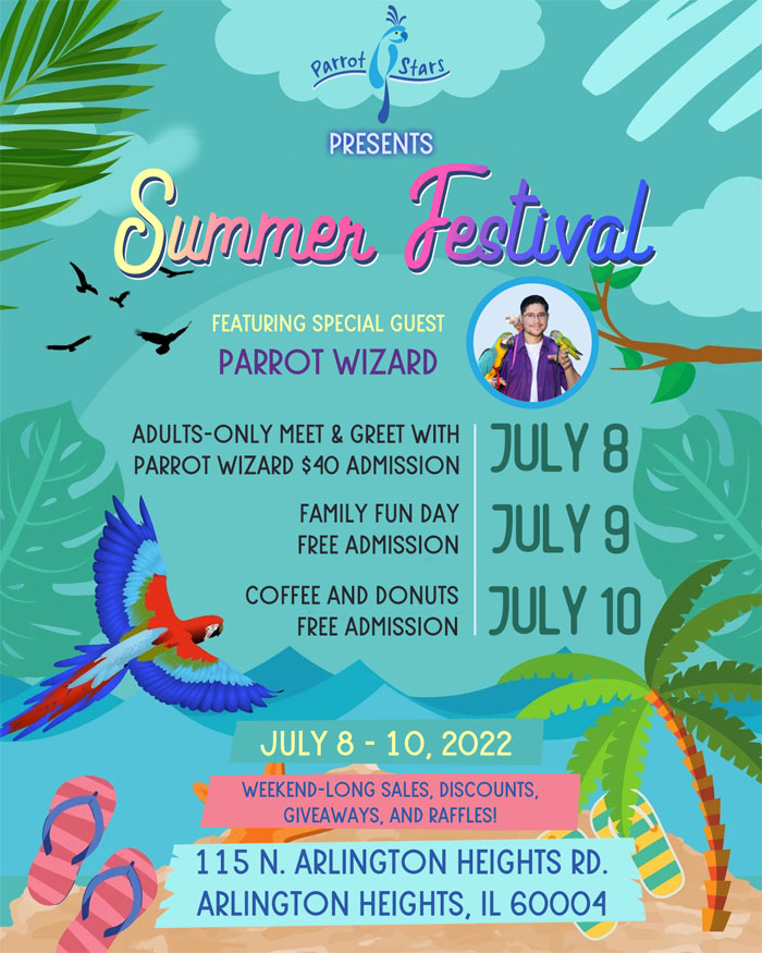 Parrot Wizard at Parrot Stars Event Poster